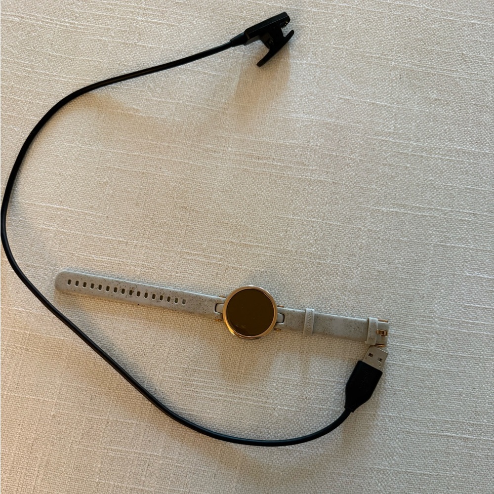 Garmin White and Black Smartwatch